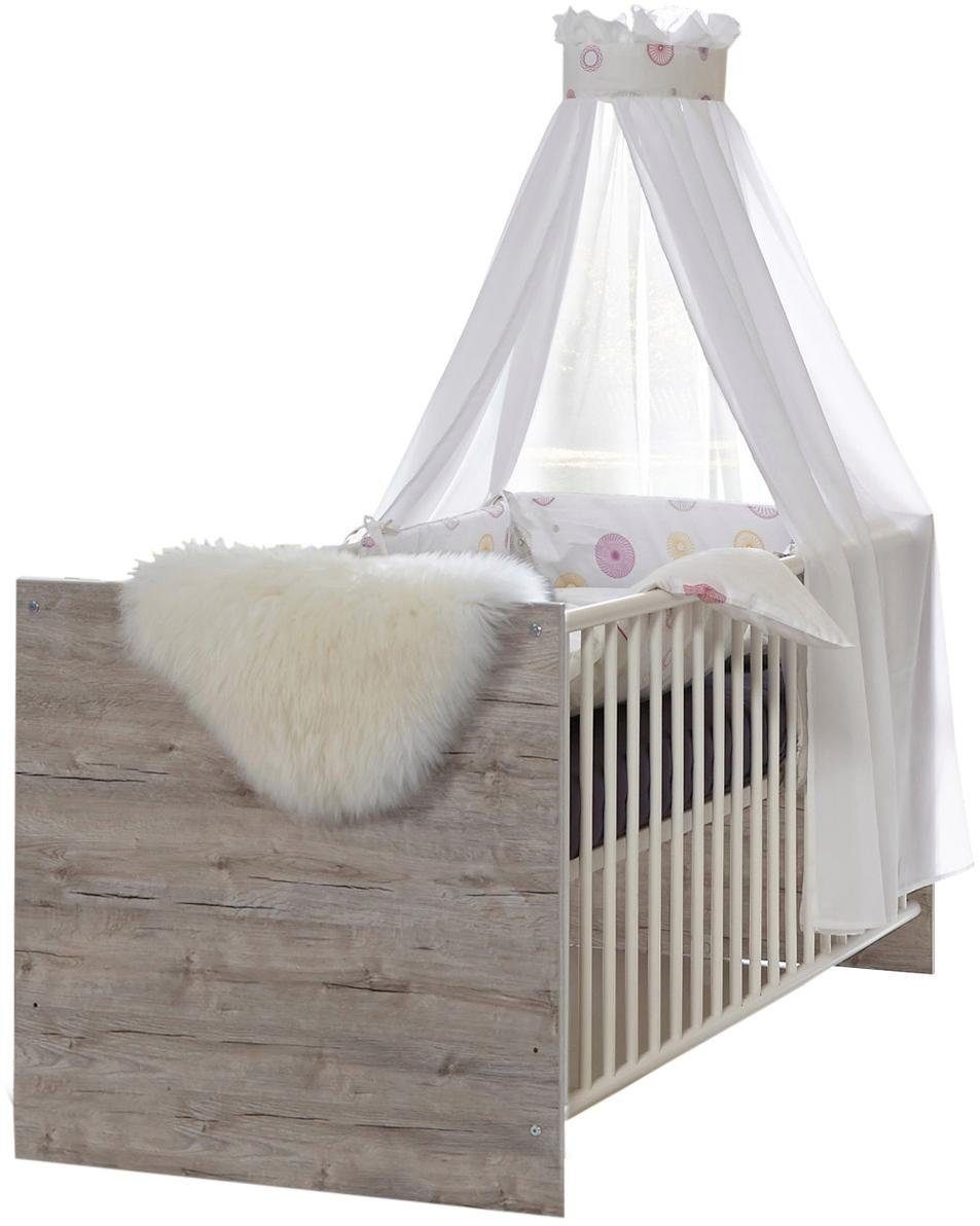 arthur berndt Babyzimmer-Komplettset Franzi, (Set, 4-St., Kinderbett, Regal, Schrank, Wickelkommode), Made in Germany; mit Kinderbett, Regal, Schrank und Wickelkommode