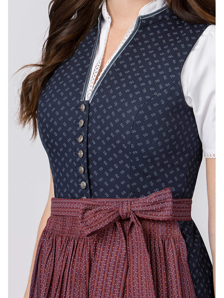 Stockerpoint Dirndl ''Renata'' on Dunkelblau/ Bordeaux günstig kaufen