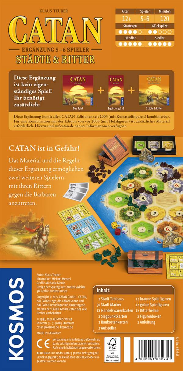 CATAN - Städte & Ritter Ergänzung 5/6 Spieler (deutsch)