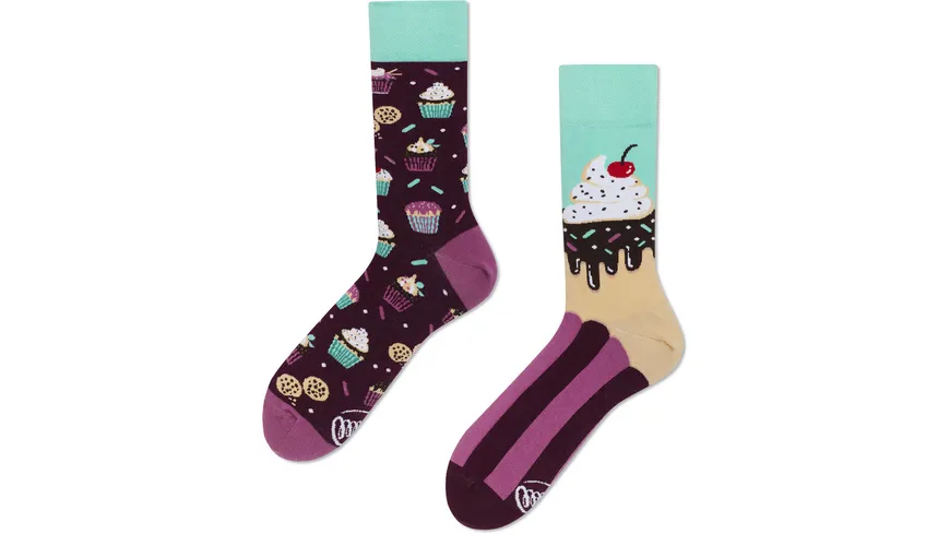 MANY MORNINGS Unisex Socken Cup Cake Cup Cake