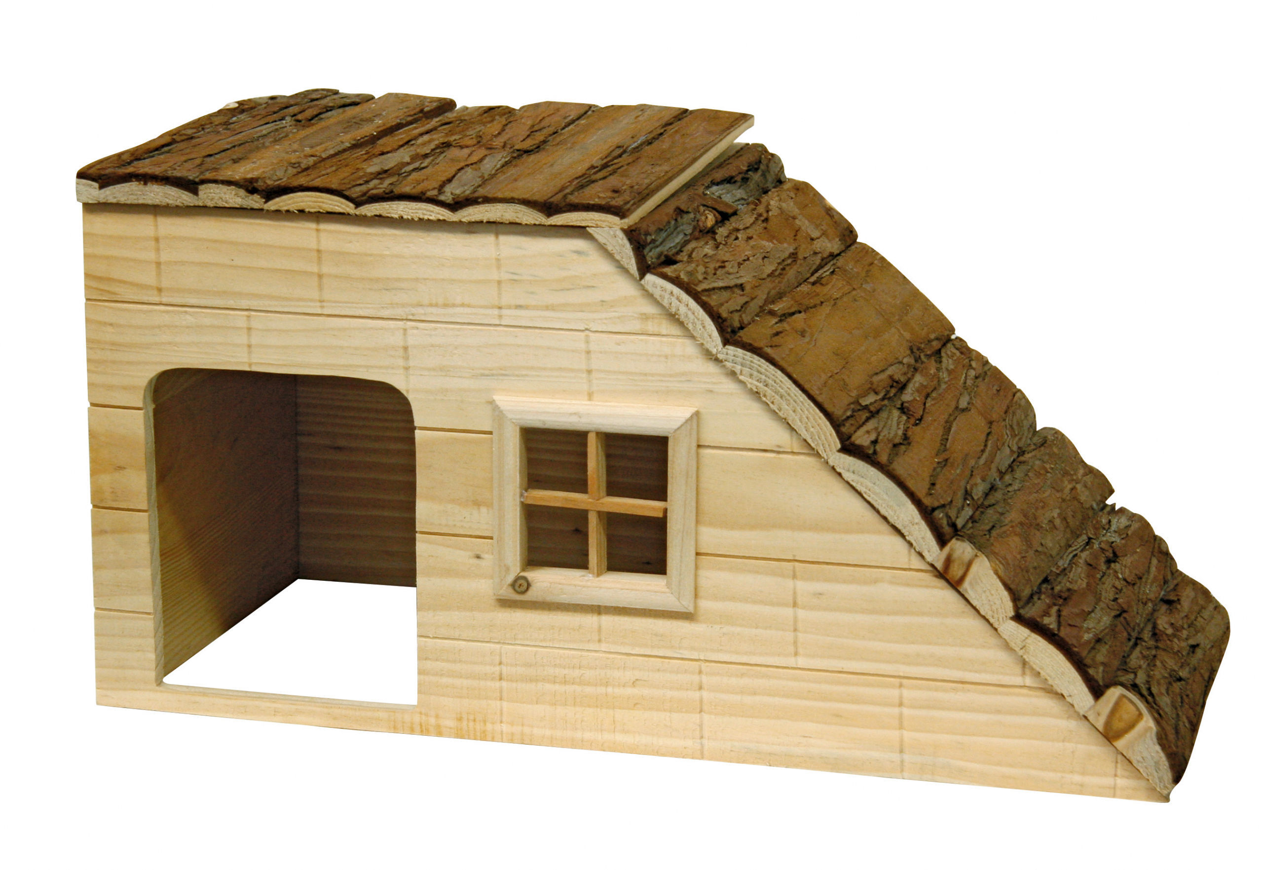 Kerbl Käfigzubehör Kerbl Pet Nagerhaus mit Rampe Nature