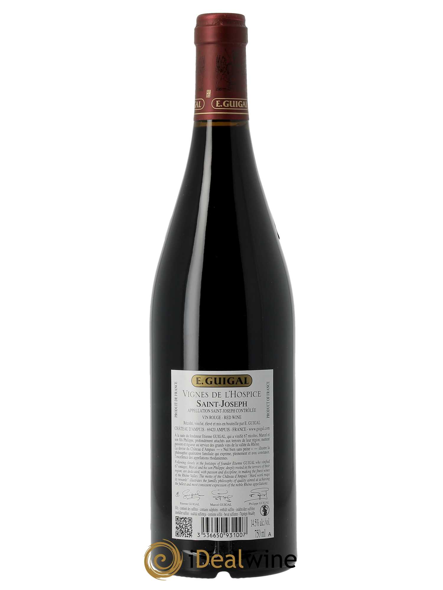 Saint-Joseph Vignes de l'Hospice Guigal (CBO à partir de 12 BTS) 2020 - Lot de 1 Bouteille