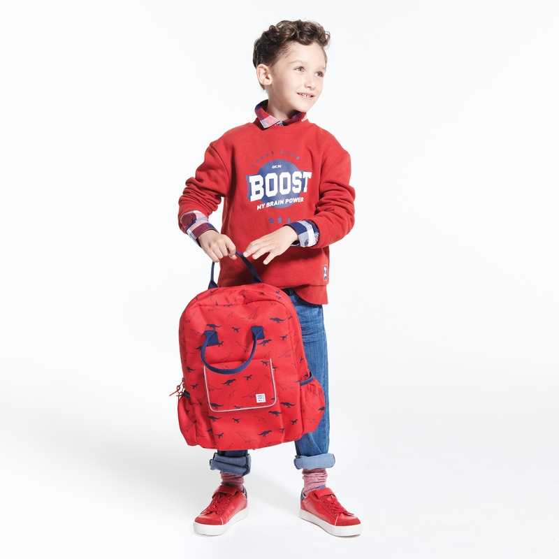 Sac à dos spécial rentrée des classes rouge garçon
