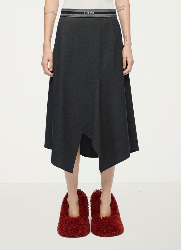 Jupe midi en laine LOEWE