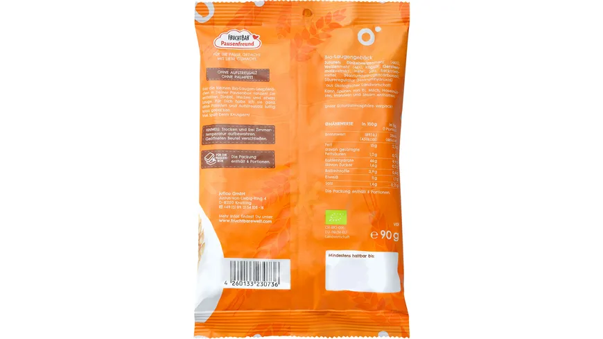 FRUCHTBAR Pausenfreund Bio-Laugen-Seepferdchen 90 g