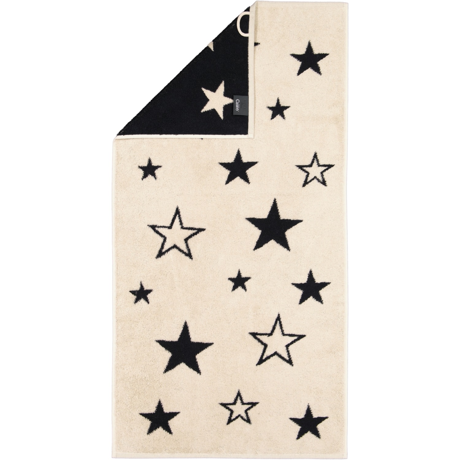 Cawö Handtücher Christmas Edition Sterne 792 natur-schwarz - 39