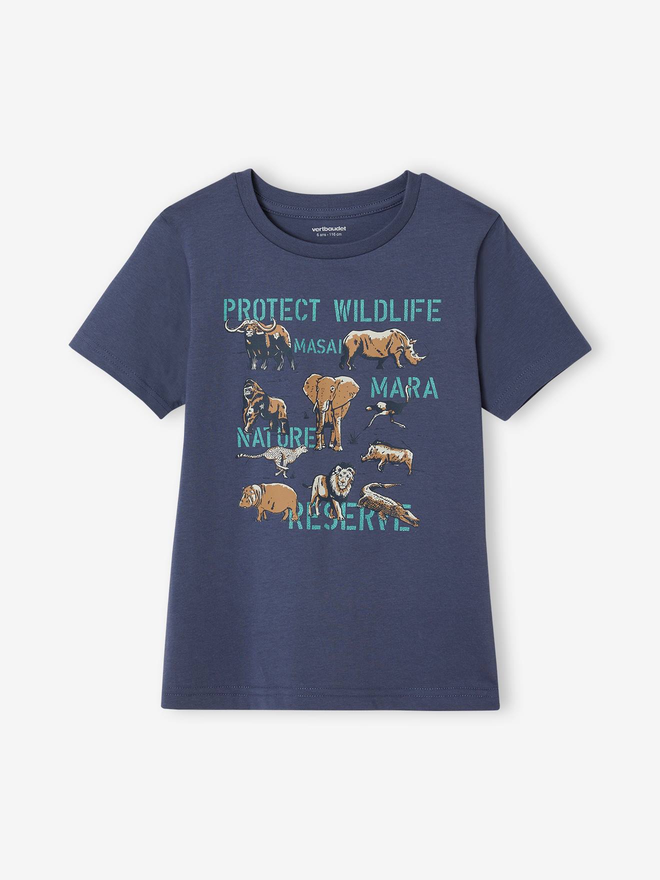 Vertbaudet Jungen T-Shirt mit Recycling-Baumwolle - grau meliert