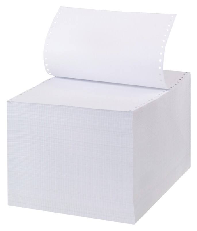 Niceday Computer-Endlospapier DIN A4  Perforiert 70 g/m² Weiß 2000 Blatt