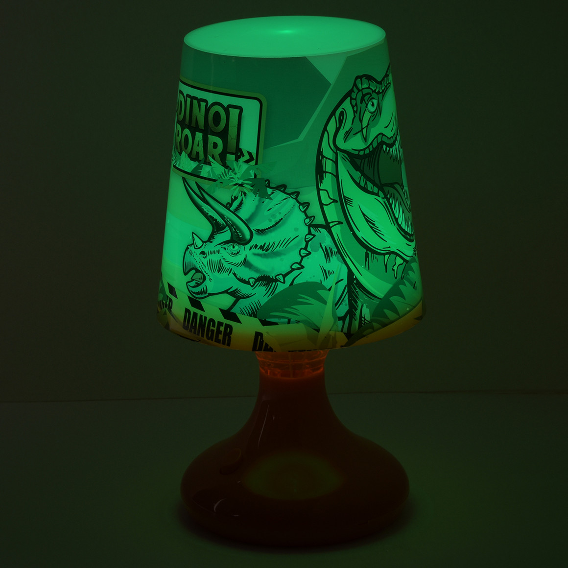 Tischlampe mit Dino-Motiv