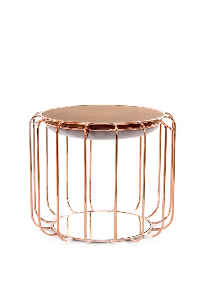 Kayoom Beistelltisch / Pouf Comfortable 110 Hellviolett / Rosé