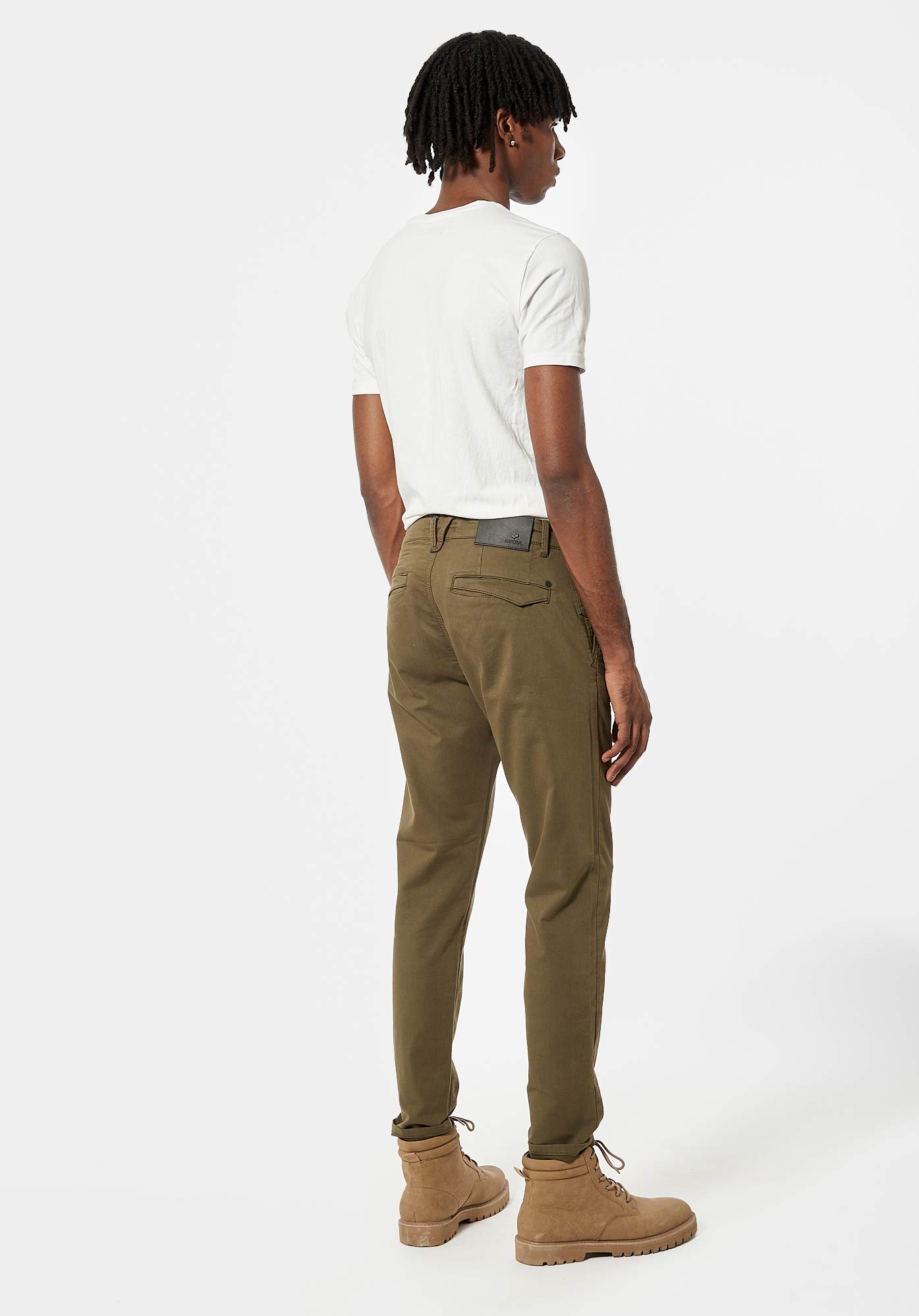 IRWIX  Pantalon kaki relaxed cropped Homme