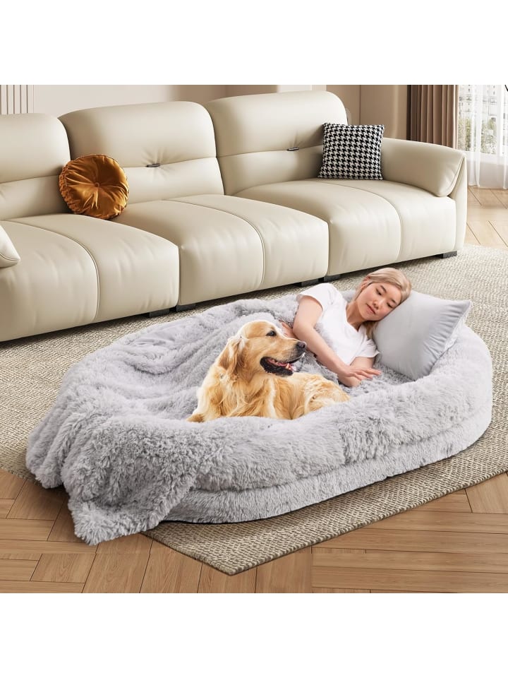 COSTWAY Hundebett für Menschen & Hunde in Grau günstig kaufen onesize