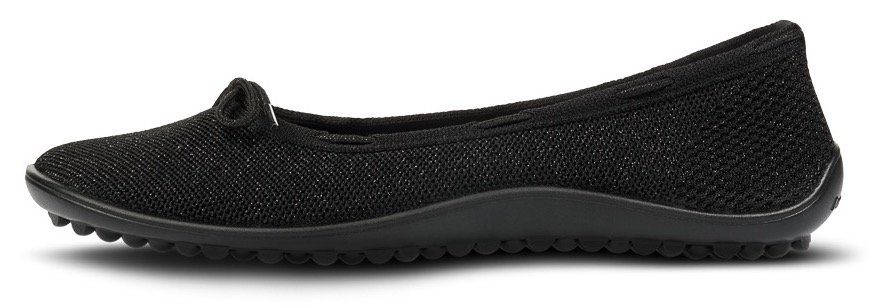 Leguano TANGO Barfußschuh mit Zierschleife und Glitzer