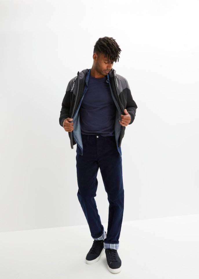 Regular Fit Cord-Thermohose, Straight