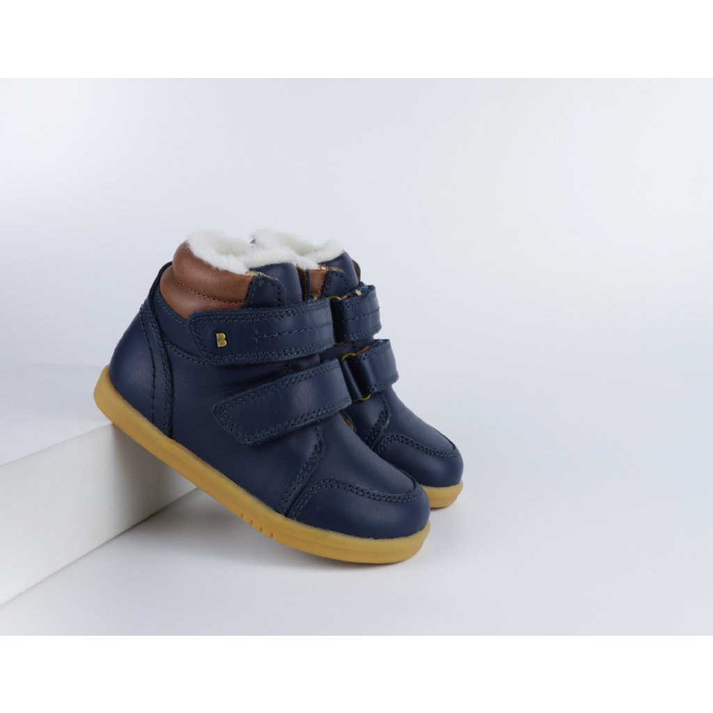 Bobux Timber Arctic Navy dunkelblaue gefütterten Stiefeletten