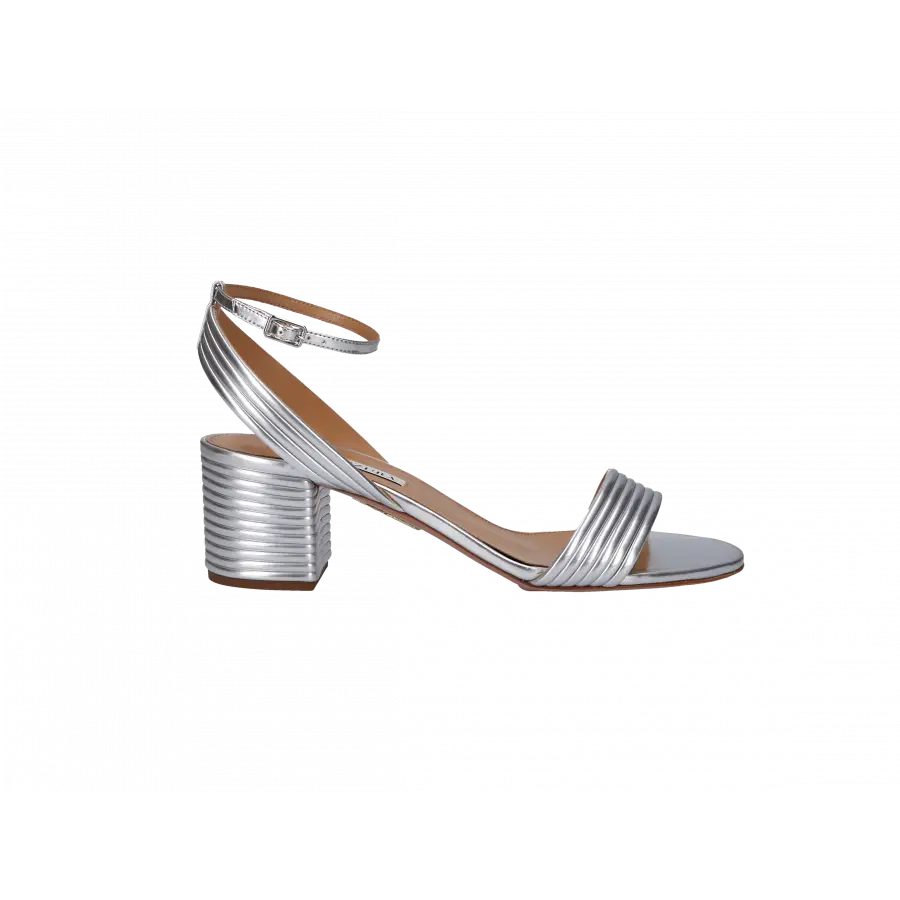 Aquazzura - Sandalen SUNDANCE 50 Kalbsleder - silber
