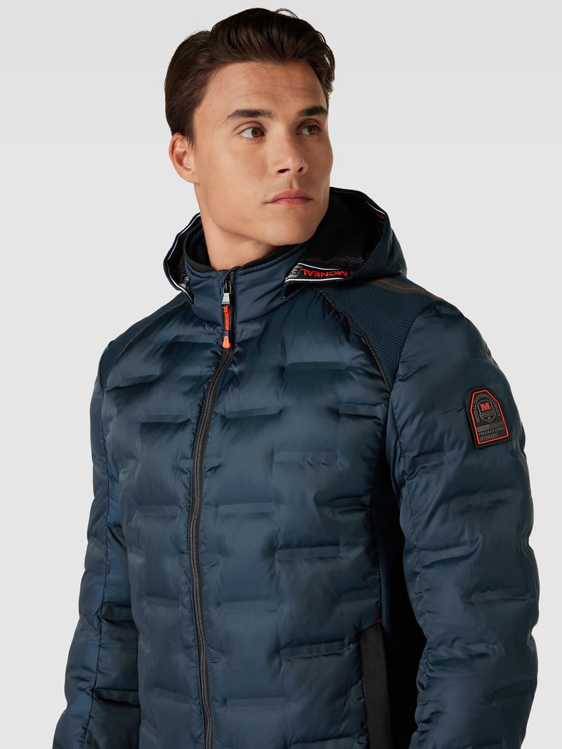 Steppjacke mit Label-Detail in marineblau