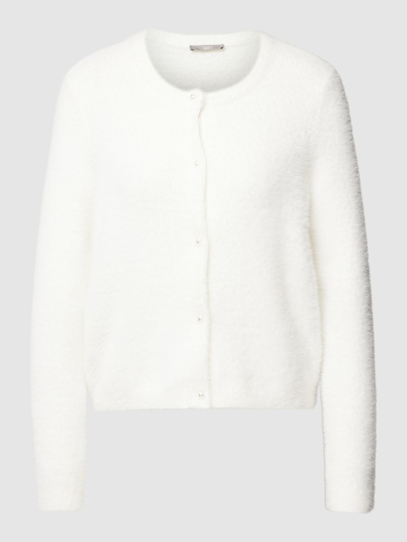 Strickjacke mit Knopfleiste in offwhite
