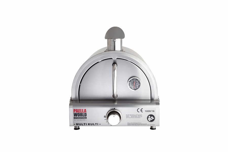 Allgrill Multi-Kulti Set 4: Pizzabackhaube, Pizzastein, Gussgrillplatte