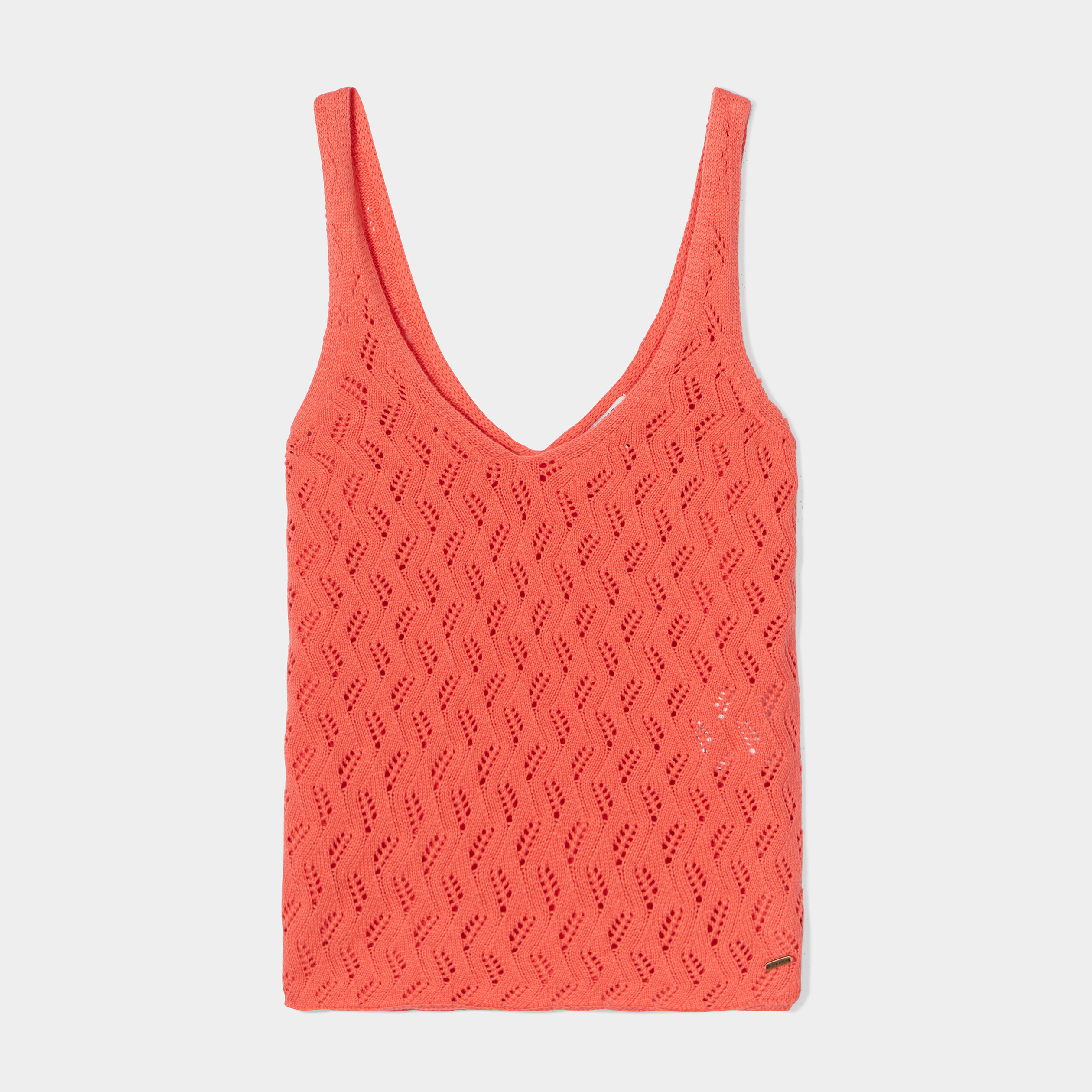Pull débardeur ajusté rose corail femme | La Halle