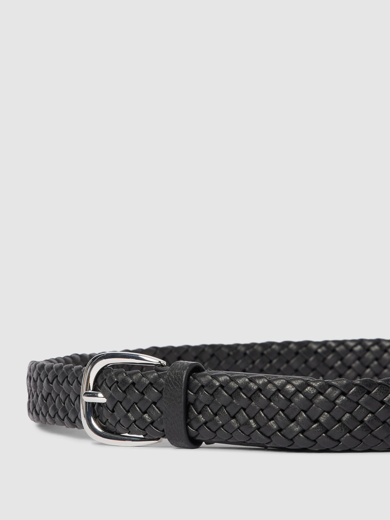 Ledergürtel in Flecht-Design Modell 'VALMA' in schwarz