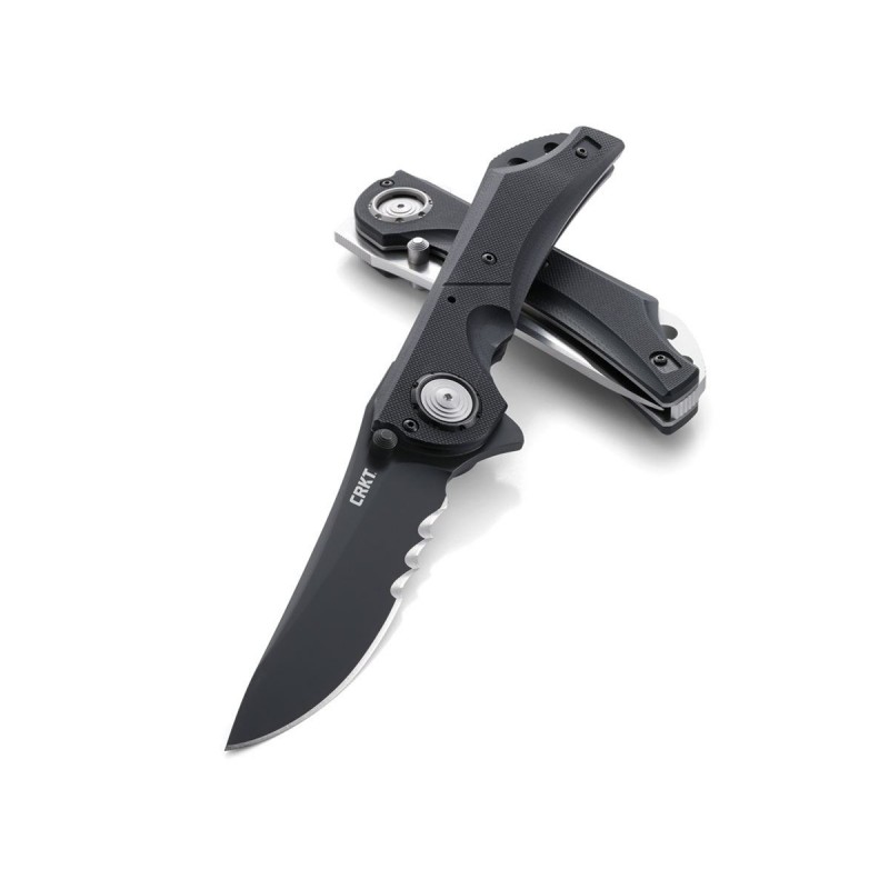 CRKT SEISMIC Black Veff Serrations, Design Flavio Ikoma