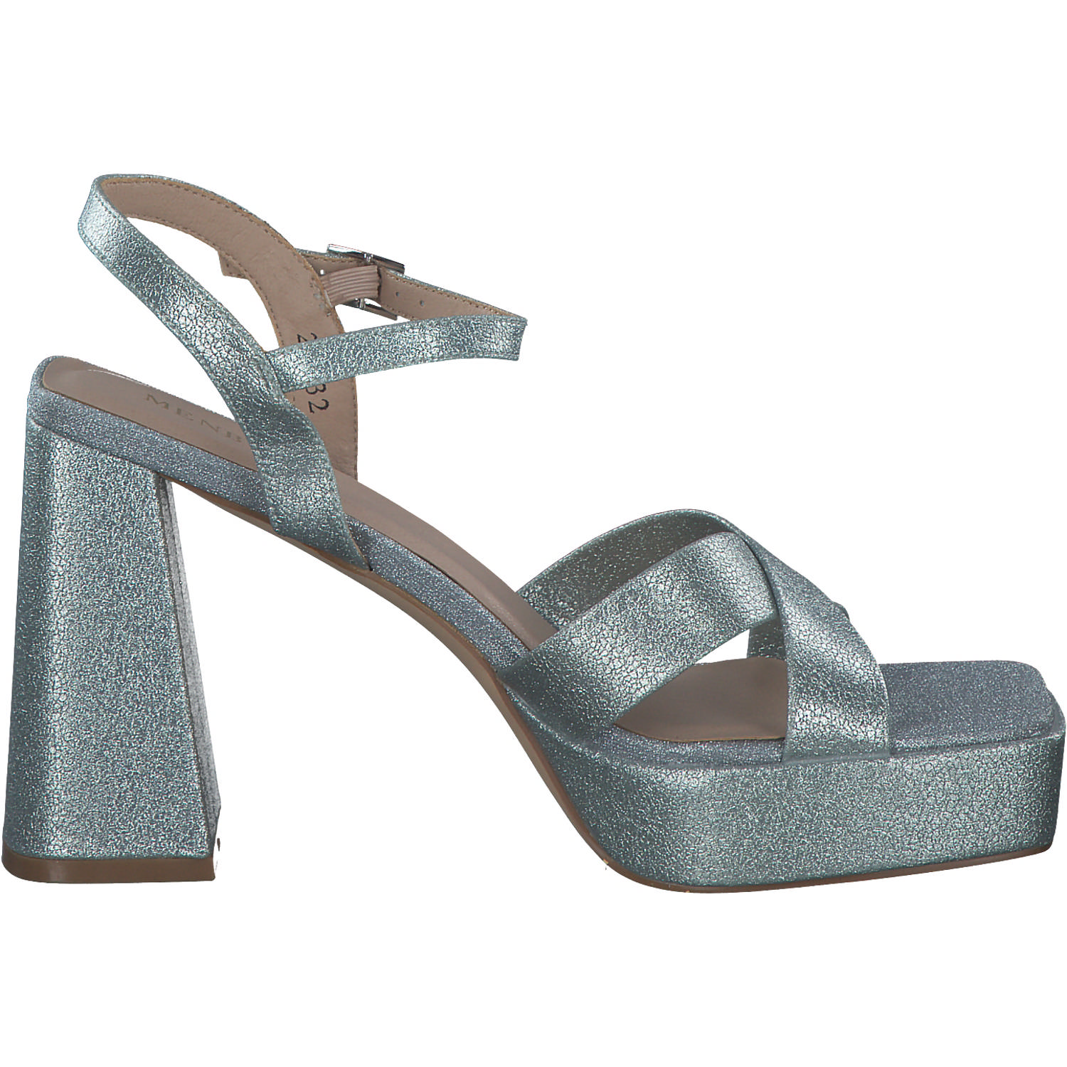 Menbur 24032, Plateau-Sandaletten, Damen, blue shadow