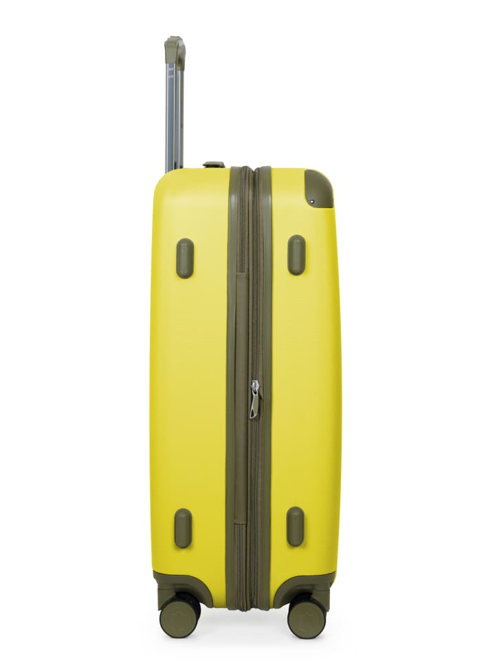 Hauptstadtkoffer Spree - Mittelgroßer Koffer Hartschale Trolley 65 cm, TSA, 74 L in Lemon günstig kaufen M
