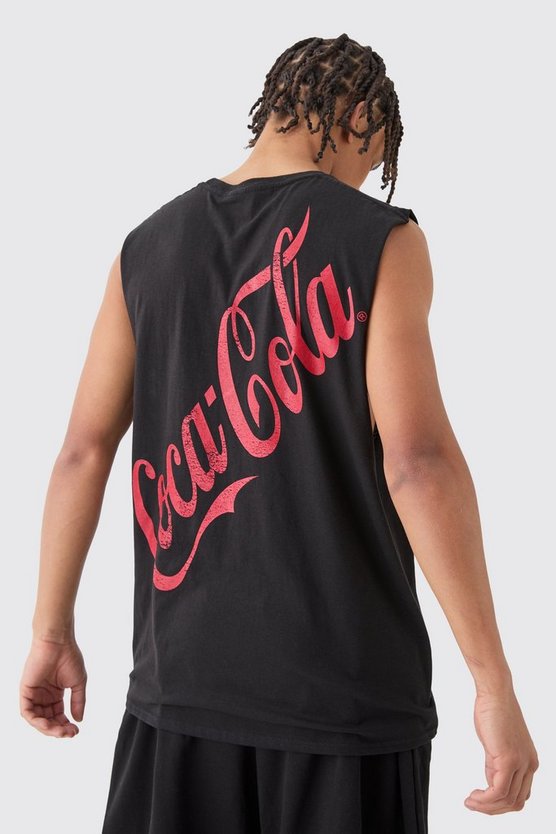 Oversize Tanktop mit lizenziertem Coca Cola Print
