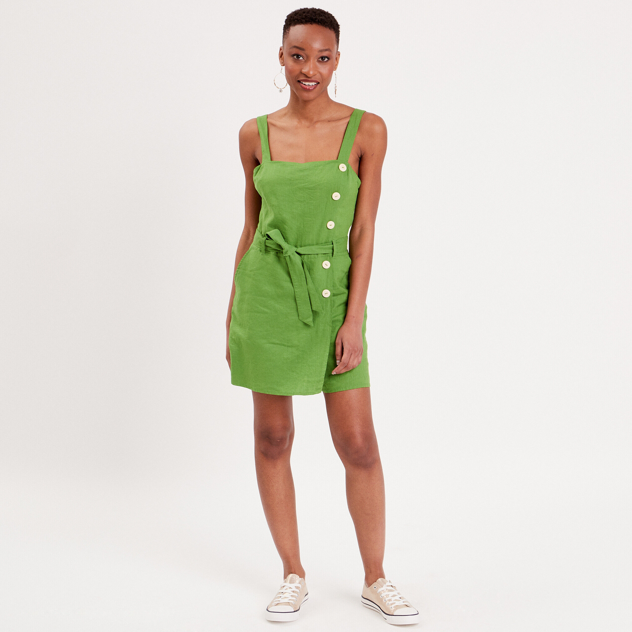 Combishort droite vert femme | Cache Cache