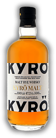 Kyrö Malt Rye Whisky Kyrö Malt Rye Whisky Der erste finnische Single Batch Roggenwhisky, der zu 100% aus finnischem gemälztem Vollkornroggen hergestellt wird. 0,5	 Liter - Vol 47,2%