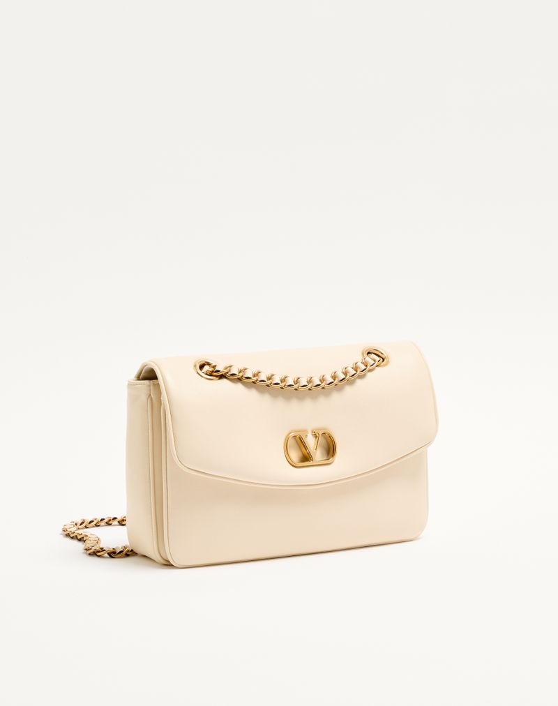 Bolsa Valentino Garavani Djuna com corrente média em couro napa