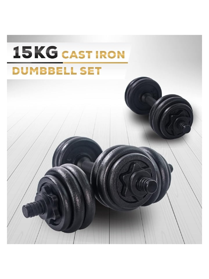 BnB Sports´ Bodybuilding Hantel, Hanteln set 15 & 20 kg, Gewichtstraining in Schwarz günstig kaufen 1