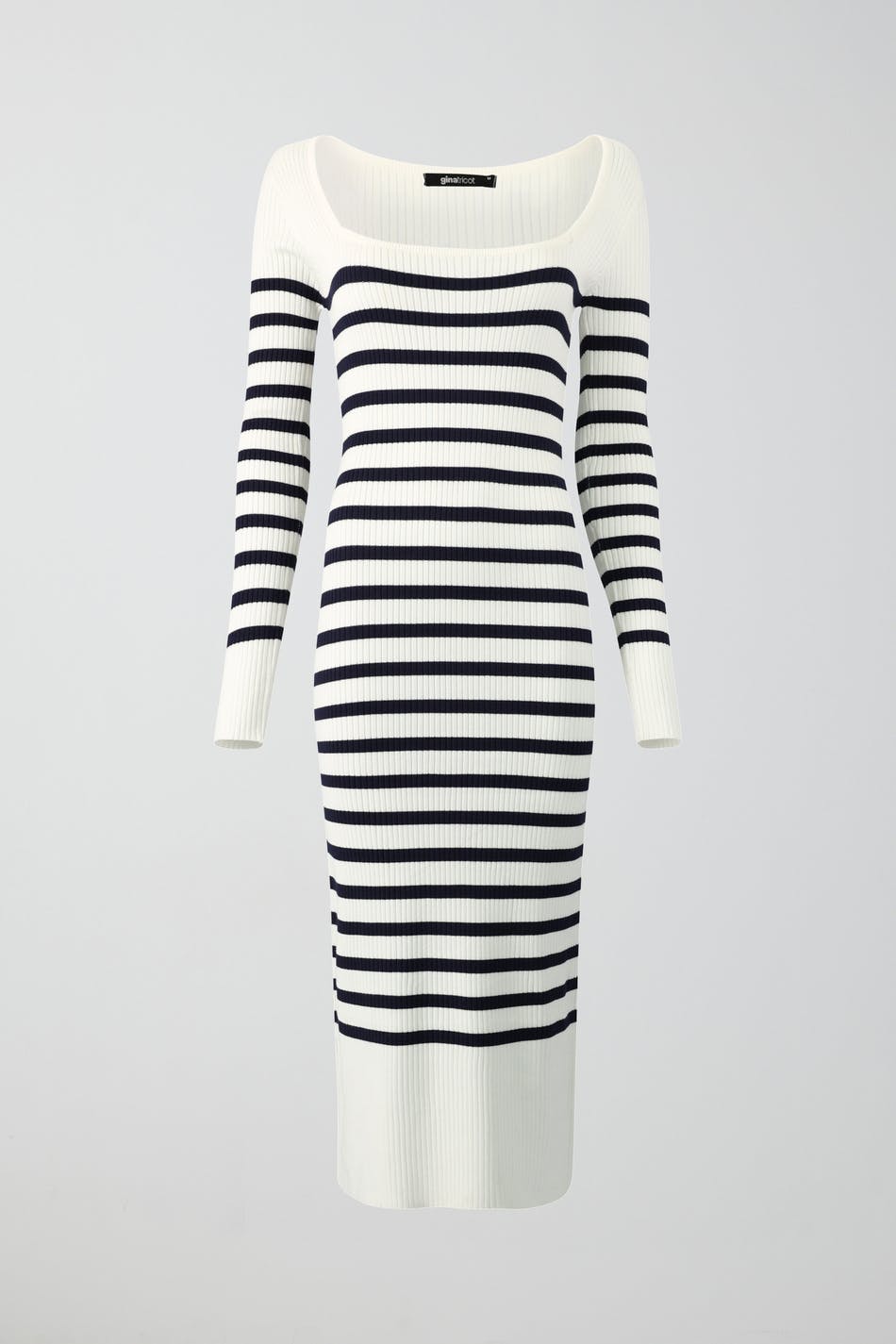 Squareneck knit dress