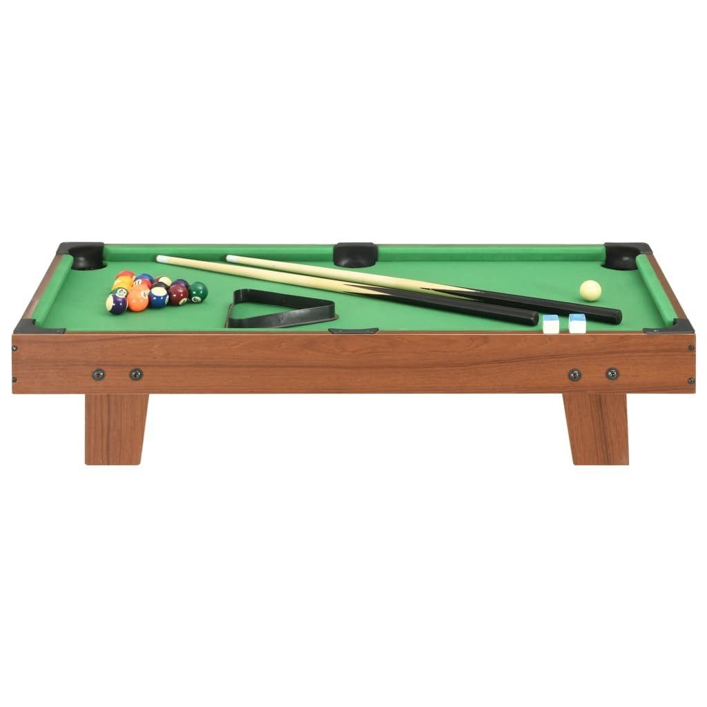 vidaXL Billardtisch 3-Fuß-Mini-Billardtisch 92×52×19 cm Braun und Grün