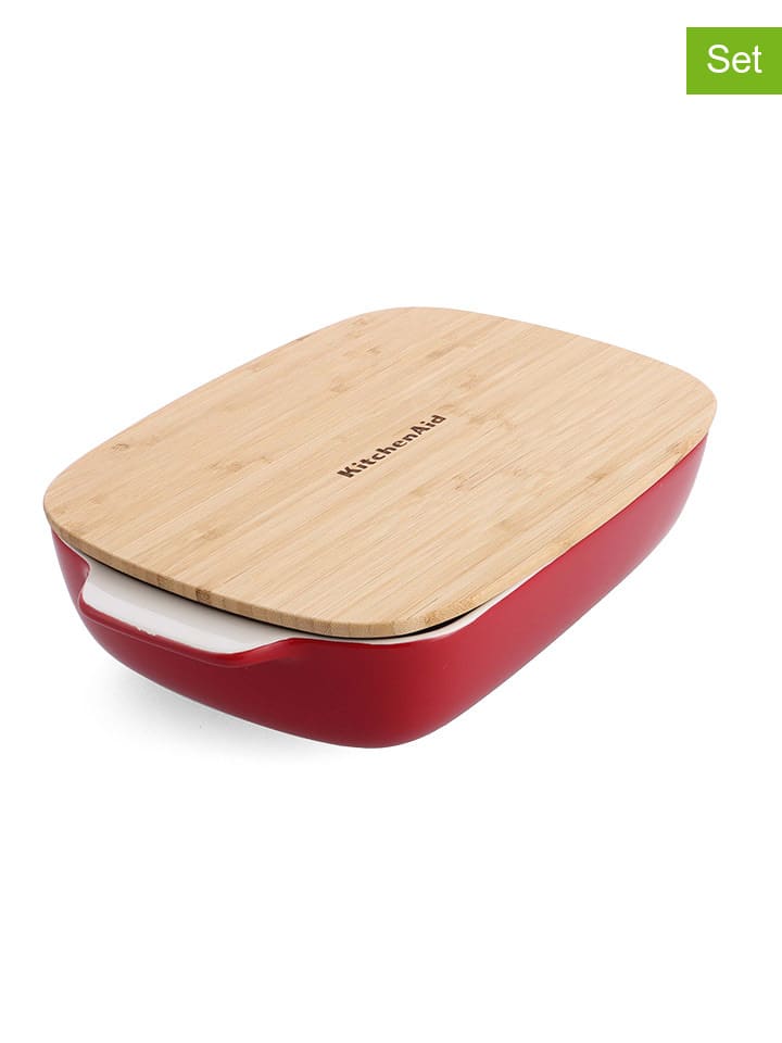 KitchenAid 2tlg. Set: Auflaufform in Rot - 900 ml günstig kaufen onesize