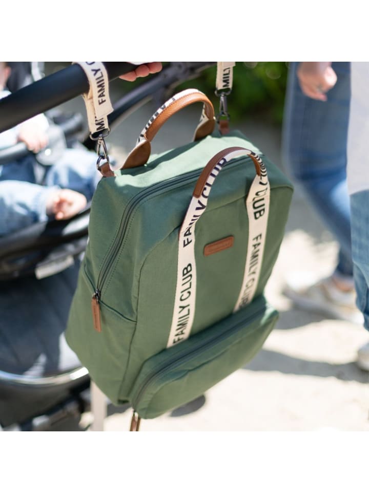 Childhome Wickelrucksack Family Club - Signature - in gruen günstig kaufen onesize