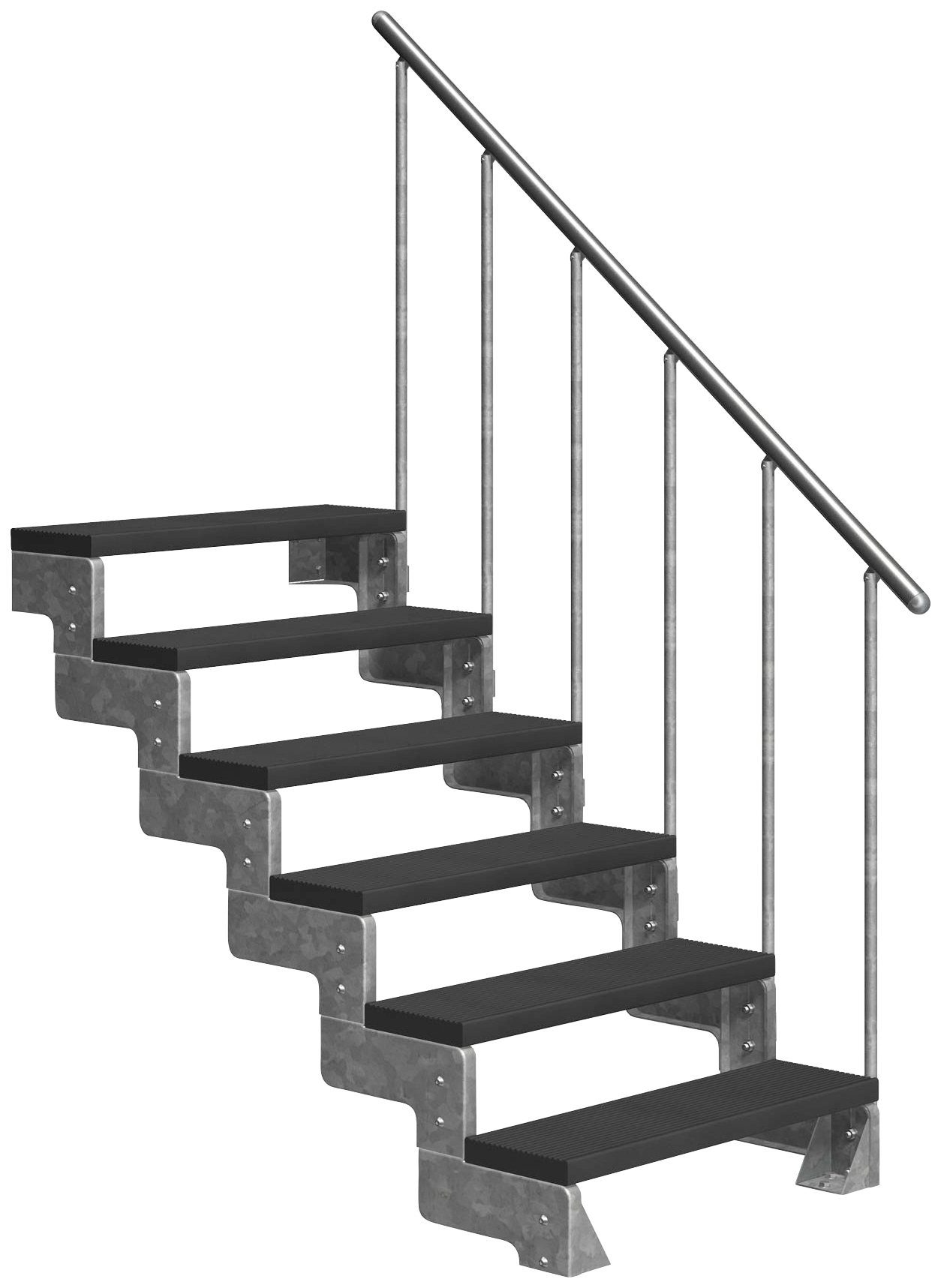 Dolle Außentreppe Gardentop, für Geschosshöhen bis 132 cm, Stufen offen, TRIMAX®-Stufen 80 cm
