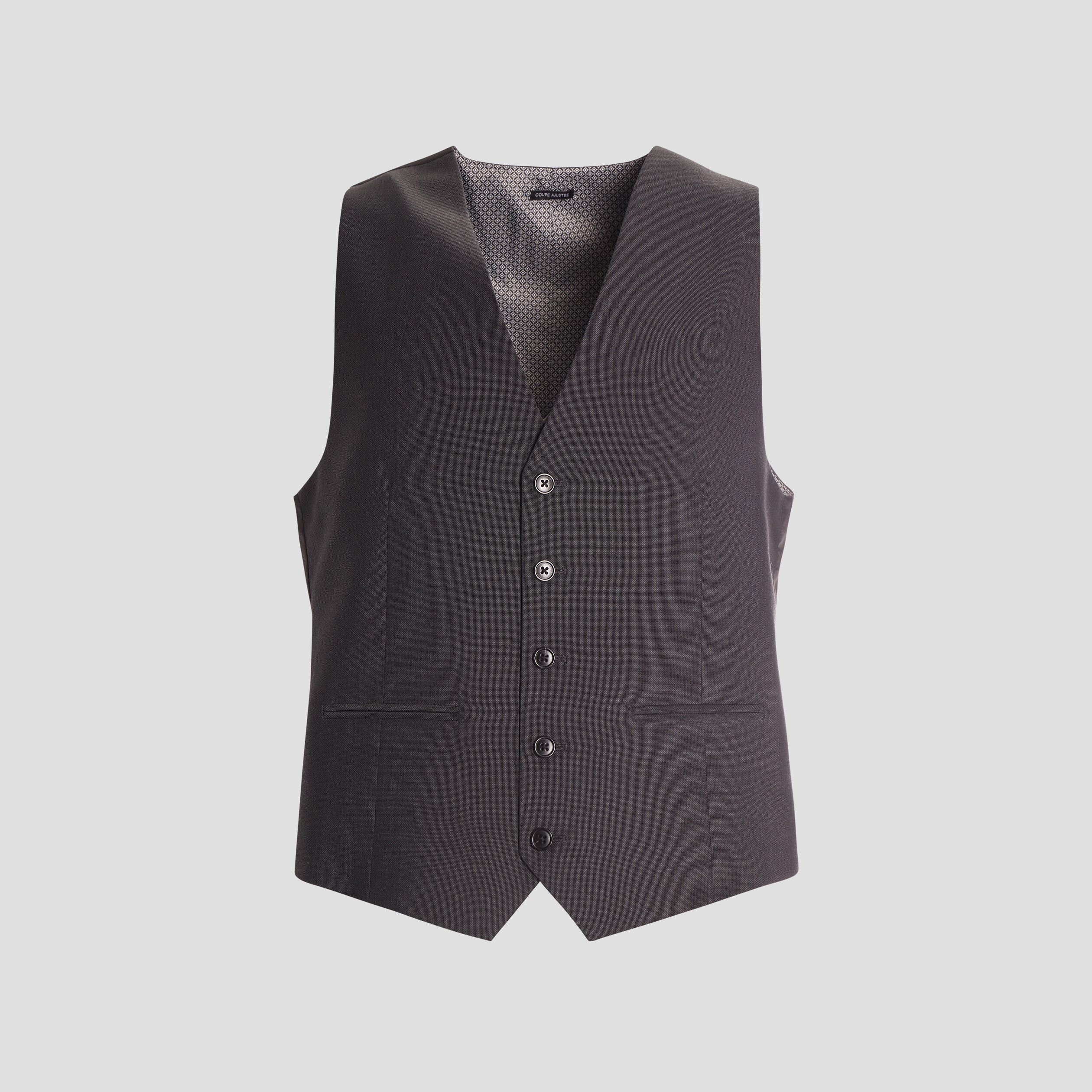 Gilet de costume sans manches gris foncé homme | La Halle