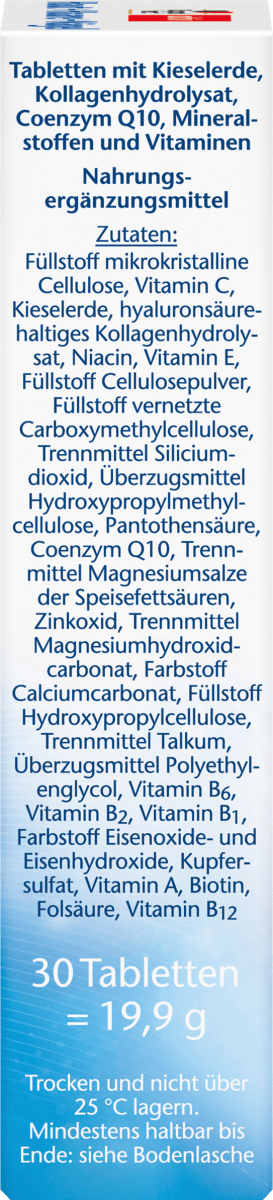 Haut + Haare + Nägel Tabletten (30 Stück), 19,9 g