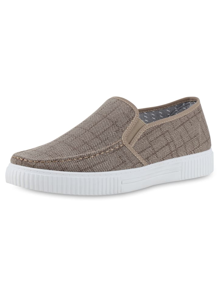 VAN HILL Slip Ons Derek in Khaki günstig kaufen