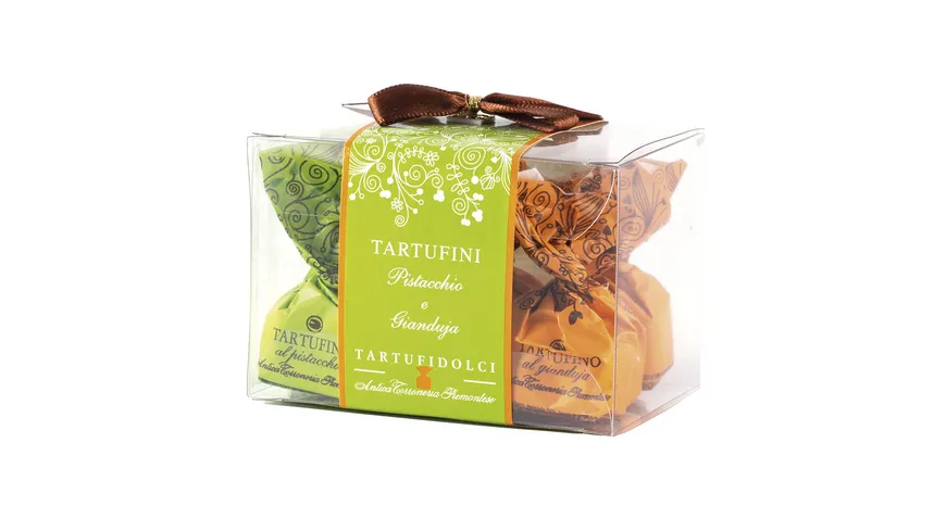 Antica Torroneria Piemontese Tartufini Gianduia e Pistacchio 63 g