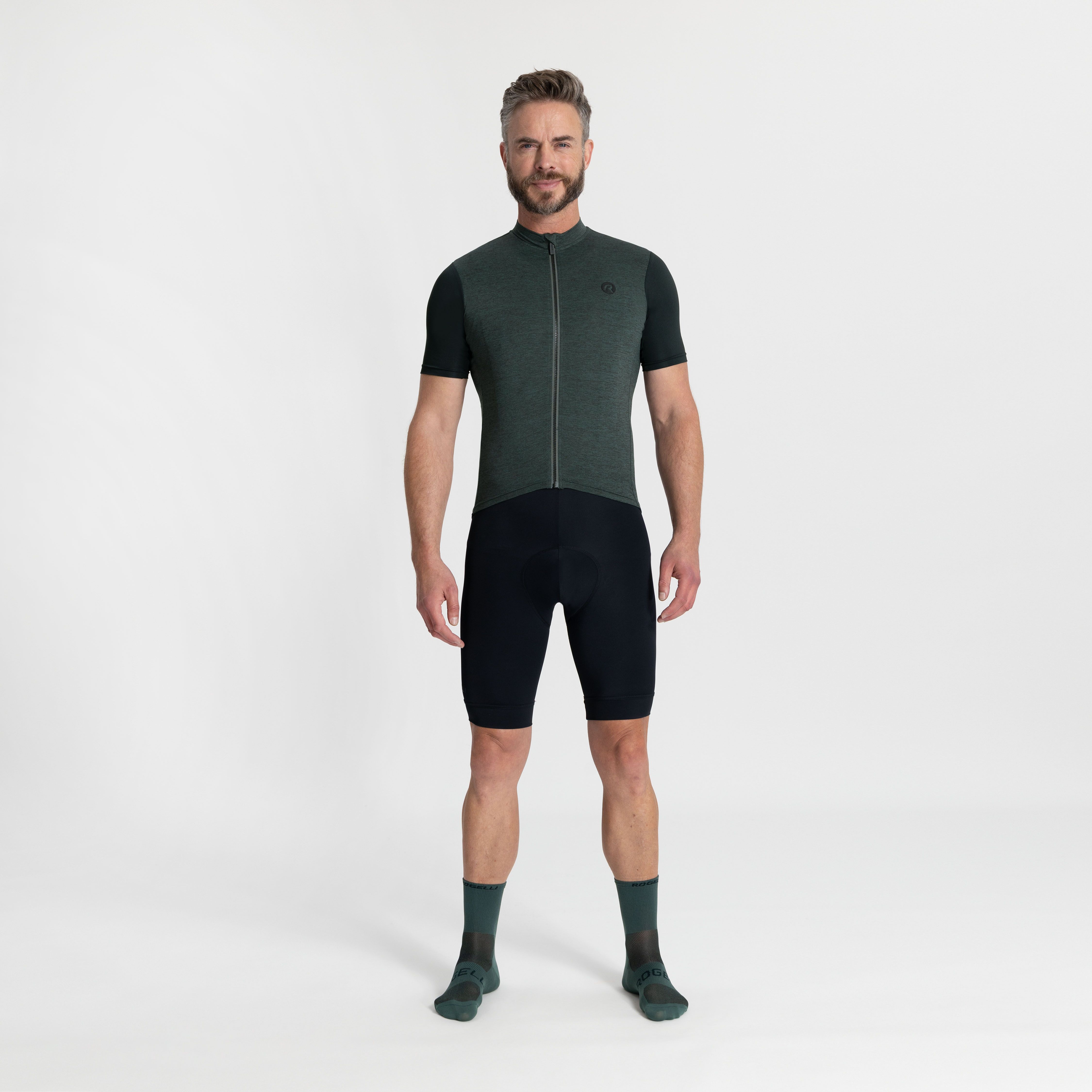 Rogelli Melange Grün Herren Radtrikot Kurzarm