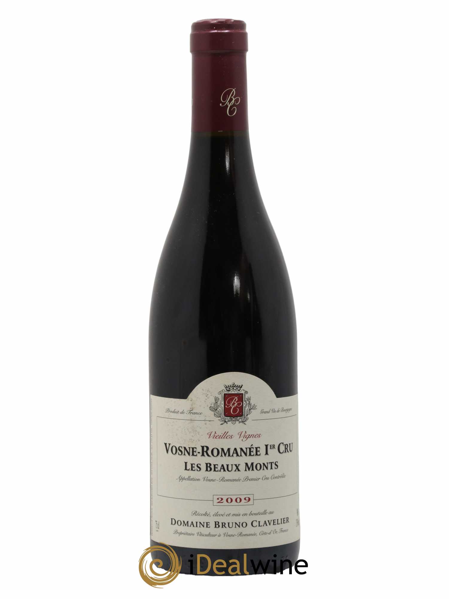 Vosne-Romanée 1er Cru Les Beaux Monts Vieilles vignes Bruno Clavelier  2009 - Lot de 1 Bouteille