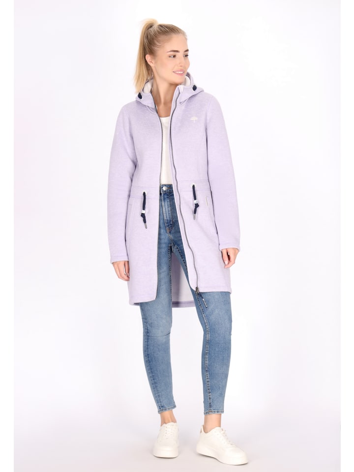 Schmuddelwedda Strickfleecemantel in Grauviolett Melange günstig kaufen