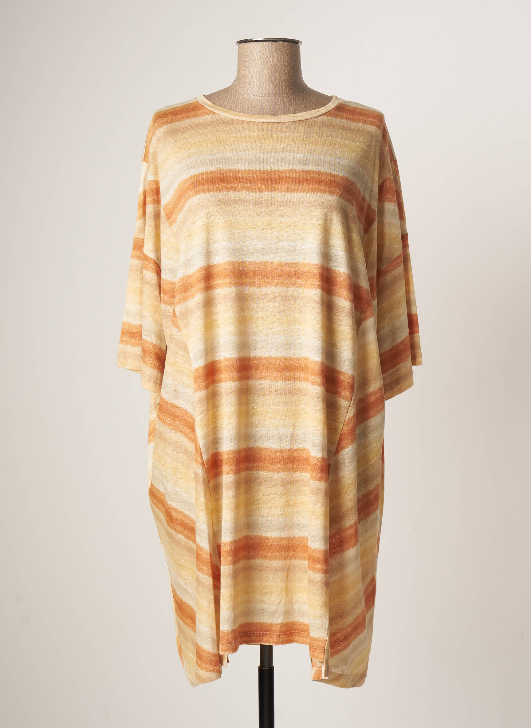 Ottod Ame Tuniquemanchecourte Femme couleur beige