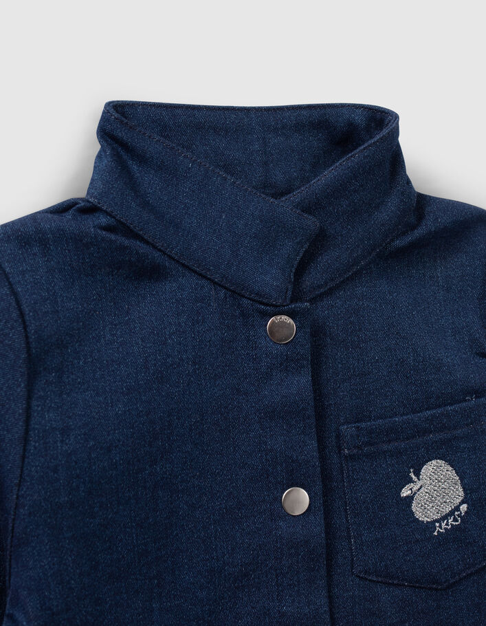 Robe-tutu marine bi matière bébé fille