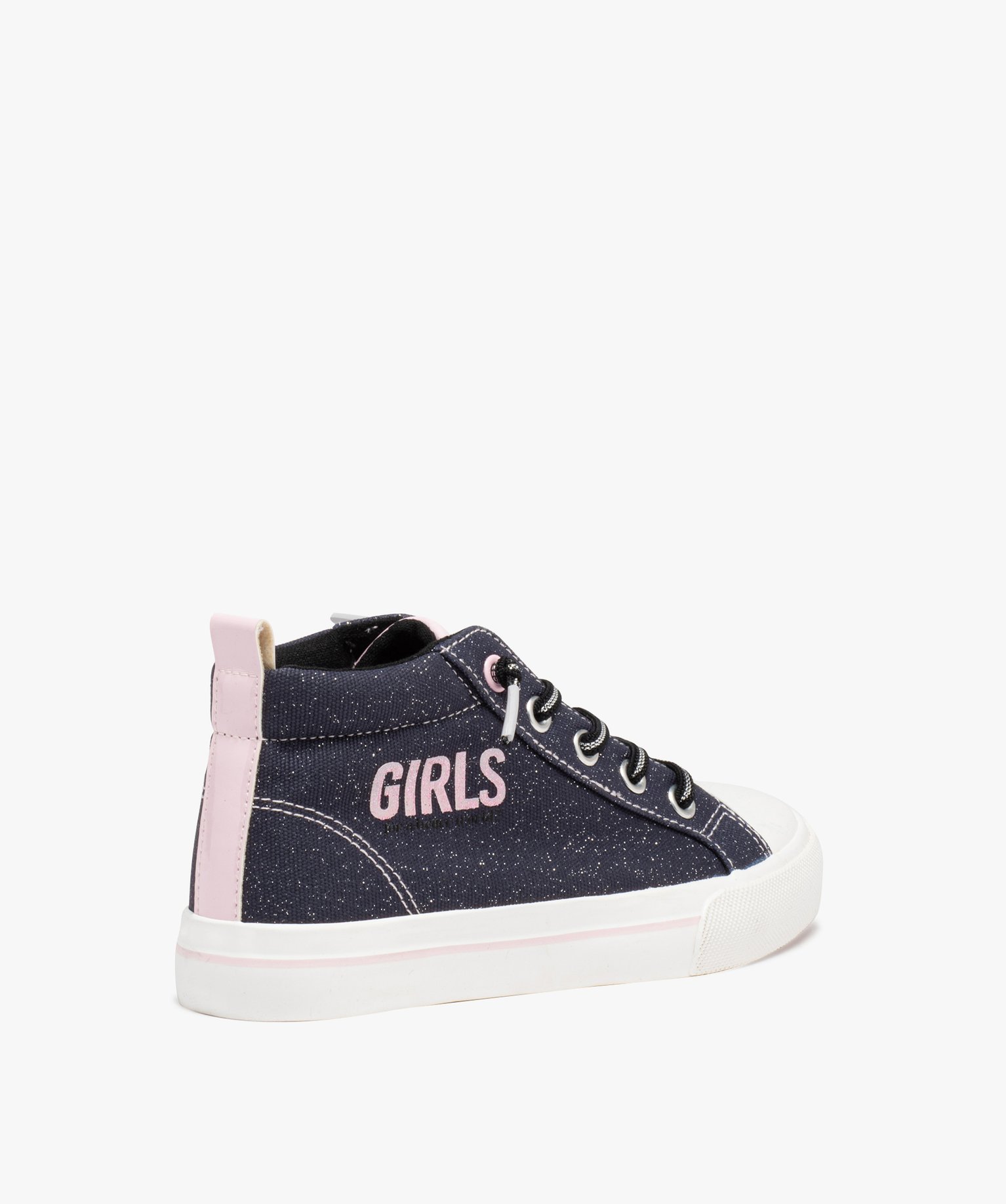 Baskets fille mid-cut déperlantes noir | GEMO