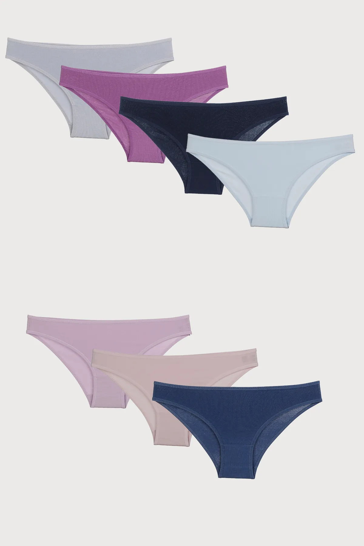 Nicoletta  Damen Slips 7er-Pack Lycra INDIGO