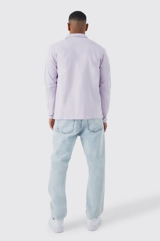 Jersey-Overshirt mit verdeckter Knopfleiste